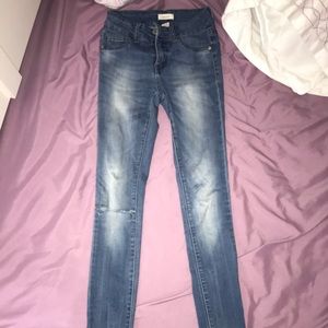 Blue Asphalt Ripped Skinny Jeans for Women